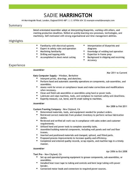 assembly skills for resume|7 Best Manufacturing Assembler Resume Examples for 2024.